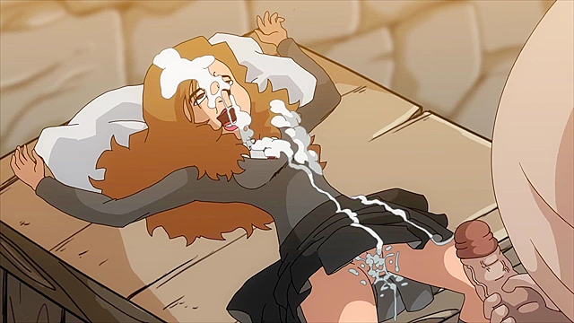 Hagrid destroys Hermione's tight teen pussy