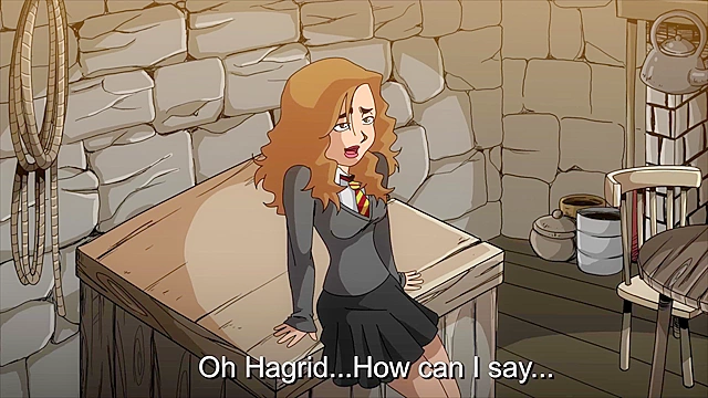 Hagrid destroys Hermione's tight teen pussy