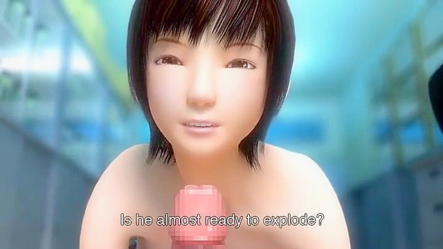 Dirty hentai schoolgirl ties up her senpai and femdom fucks him