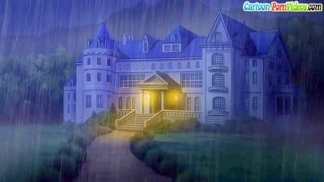 Hentai girl is draining his balls of semen by sucking it out of his penis