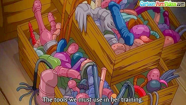 Hentai girl is draining his balls of semen by sucking it out of his penis