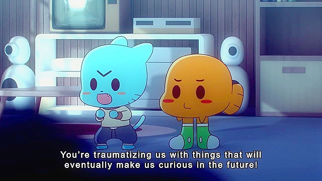 Gumball's friends have hardcore lesbian sex on the couch
