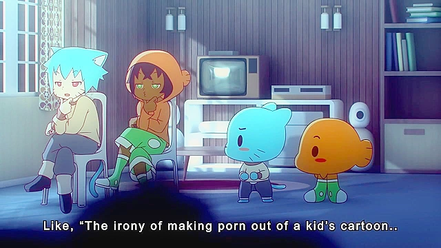 Gumball's friends have hardcore lesbian sex on the couch