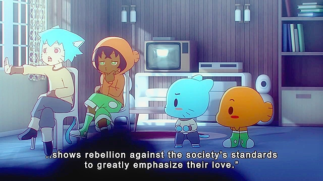 Gumball's friends have hardcore lesbian sex on the couch