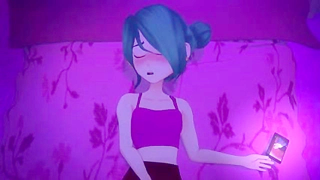 Meru the Succubus 3 - Cartoon schoolgirl masturbates fantasizing about cute guys