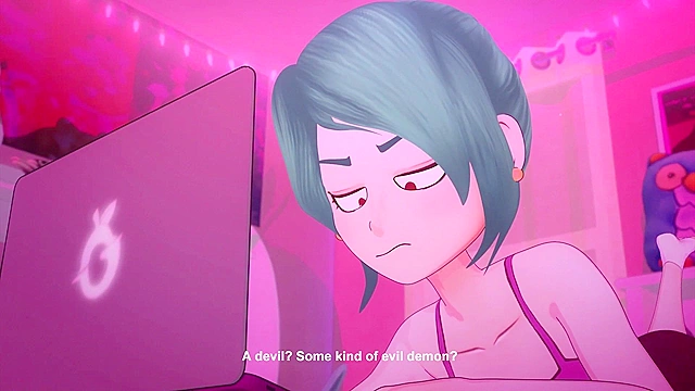 Meru the Succubus 3 - Cartoon schoolgirl masturbates fantasizing about cute guys