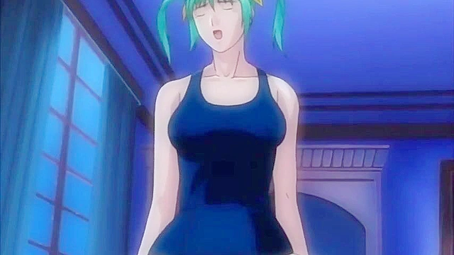 Cute hentai schoolgirls ride on a guy's magic cock in a threesome