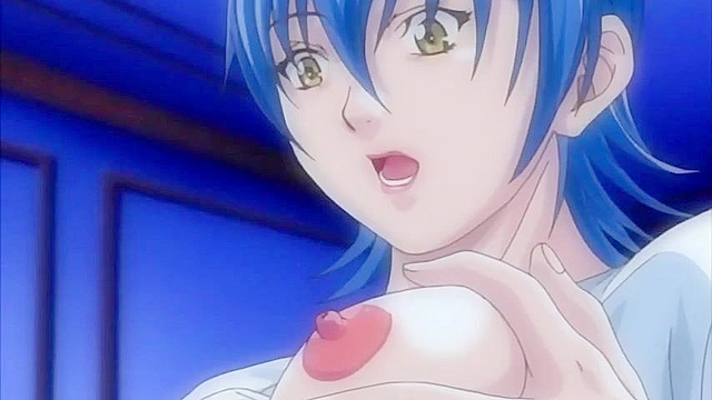 Cute hentai schoolgirls ride on a guy's magic cock in a threesome