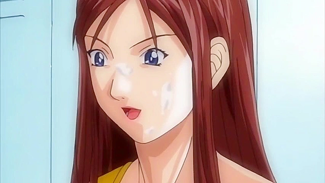 Cute hentai schoolgirls ride on a guy's magic cock in a threesome