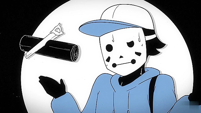 Mime and Dash fuck in black and white cartoon threesome for money