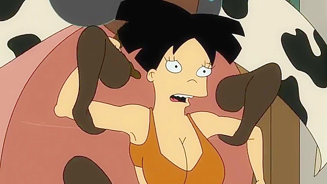 Amy Wong from Futurama gets fucked from behind by a giant beetle