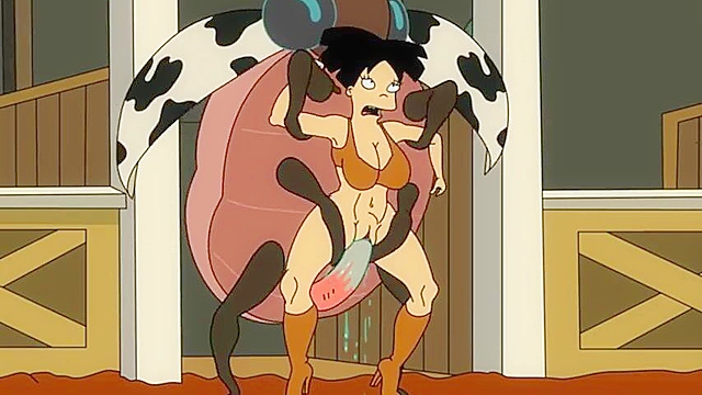 Amy Wong from Futurama gets fucked from behind by a giant beetle