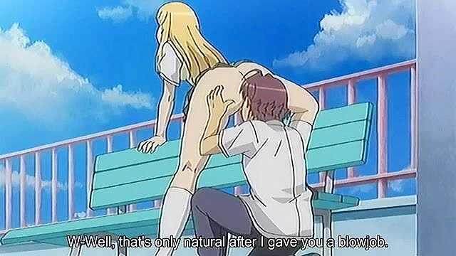 Teen guy gets his dick sucked in the park by horny love club president