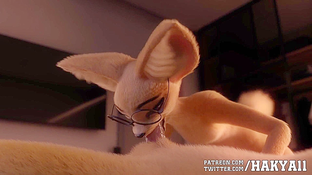 Furry fox enjoys a blowjob and fuck from petite 3D furry girl