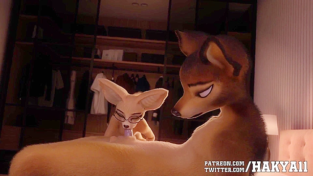 Furry fox enjoys a blowjob and fuck from petite 3D furry girl