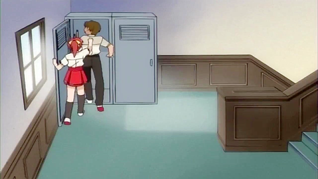 Cute cartoon redhead fucks her boyfriend in the school nurse's office