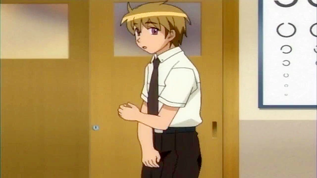 Cute cartoon redhead fucks her boyfriend in the school nurse's office