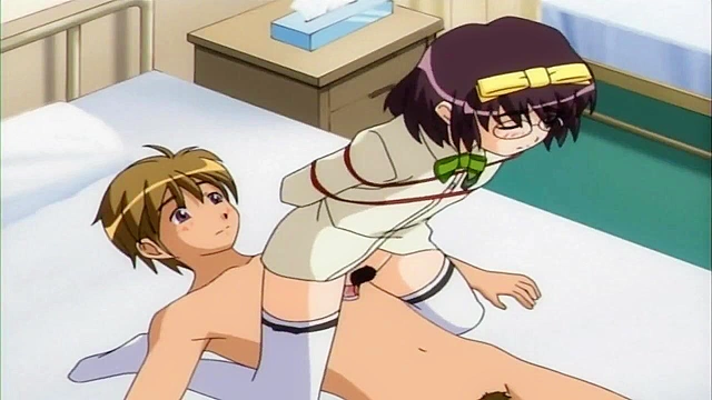 Cute cartoon redhead fucks her boyfriend in the school nurse's office