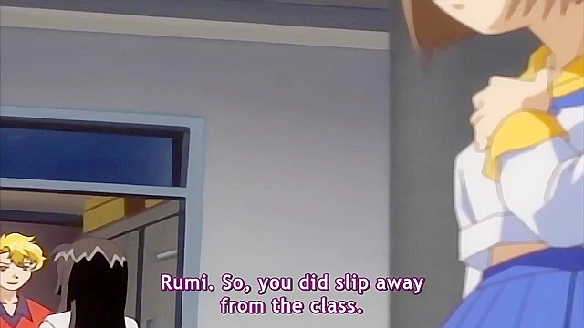 Immoral Sisters 2 - Busty anime housewife gets horny fucking while talking to husband on phone