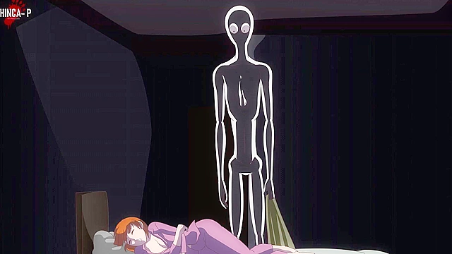 The Lurker - Cartoon porn monster tongue fucks sleeping redhead