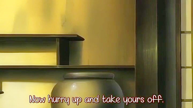 Dirty hentai mom strokes a 18 year olds cock and fucks him