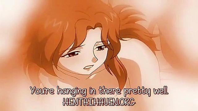 Dirty hentai mom strokes a 18 year olds cock and fucks him