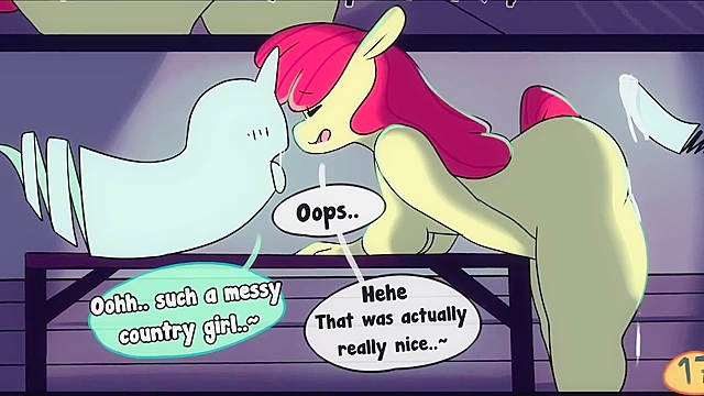 Hentai pony gets a dildo slammed in to her cunt