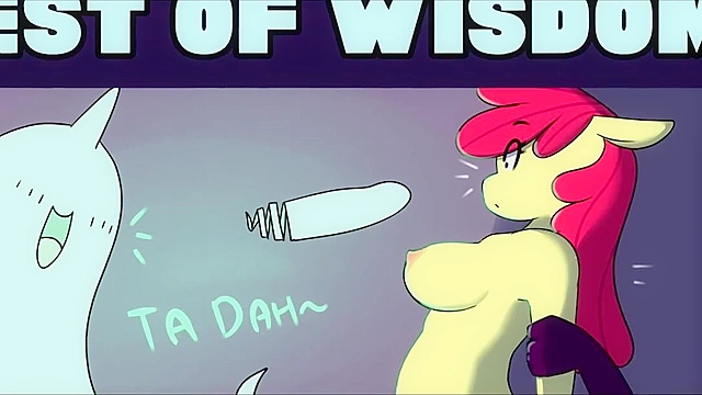 Hentai pony gets a dildo slammed in to her cunt