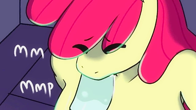 Hentai pony gets a dildo slammed in to her cunt