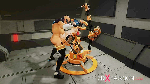 Cyber fuck machine and sexy shemale fucks busty girl