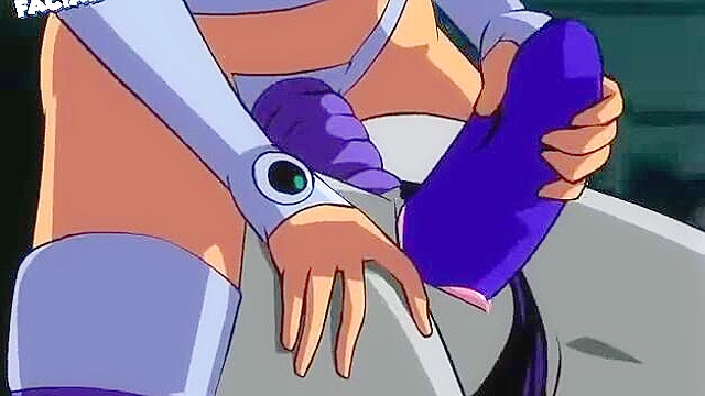 Starfire lesbian ass fucks Raven with a strapon and dildo