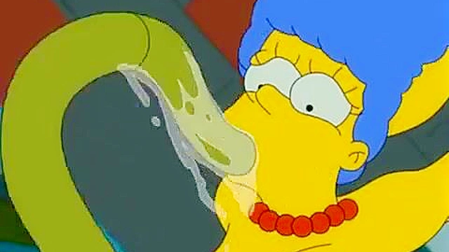 Marge Simpson gets impregnated by alien tentacles in dirty alley