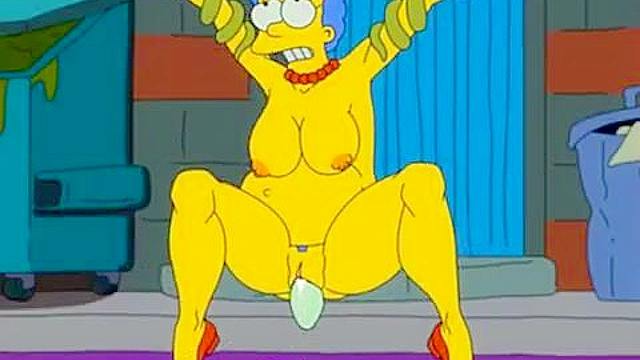 Marge Simpson gets impregnated by alien tentacles in dirty alley