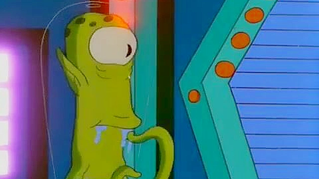 Marge Simpson gets impregnated by alien tentacles in dirty alley