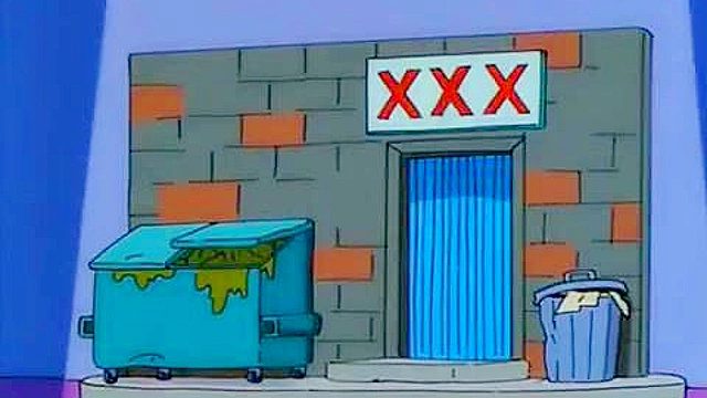 Marge Simpson gets impregnated by alien tentacles in dirty alley