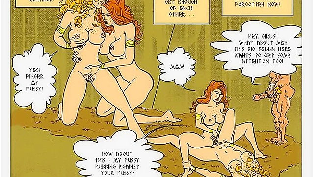 Redhead and Blonde comic book characters go lesbian