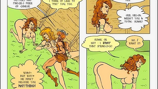 Redhead and Blonde comic book characters go lesbian