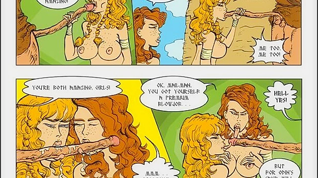 Redhead and Blonde comic book characters go lesbian