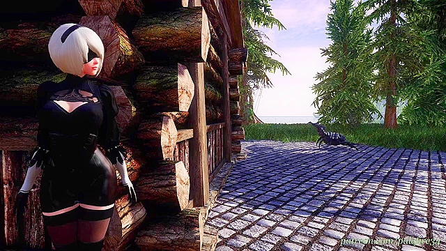 2B defends the village - egg impregnation oviposition full sex story