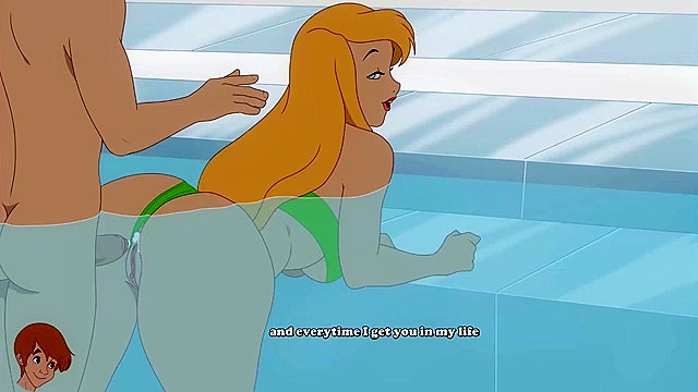 Milftoon Drama - Cartoon babes fuck in the public swimming pool - game walkthrough