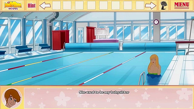 Milftoon Drama - Cartoon babes fuck in the public swimming pool - game walkthrough