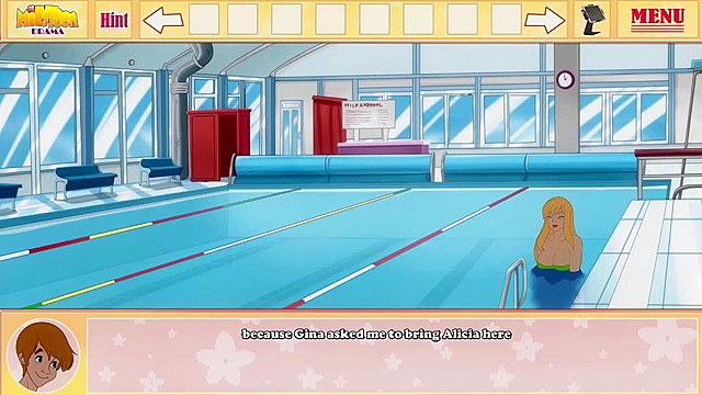 Milftoon Drama - Cartoon babes fuck in the public swimming pool - game walkthrough