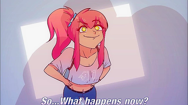 The Artist Migration - Pink haired cartoon girl dreams of rough sex gangbang and facials