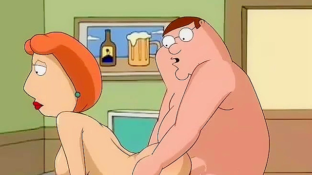 Peter and Lois Griffin from Family Guy have a dirty fuck at the office