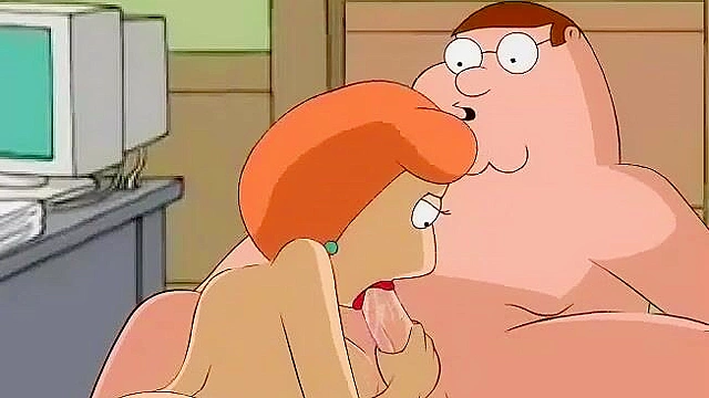Peter and Lois Griffin from Family Guy have a dirty fuck at the office