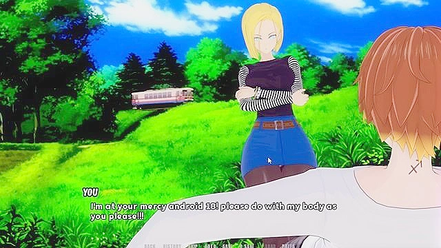 Dragonball Academia - Silde your dick into Android 18 tight robo pussy - game walkthrough