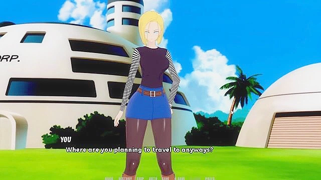Dragonball Academia - Silde your dick into Android 18 tight robo pussy - game walkthrough