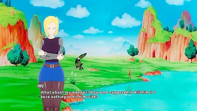 Dragonball Academia - Silde your dick into Android 18 tight robo pussy - game walkthrough