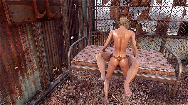 Fallout 4 girl Miko uses big strapon to peg her friend