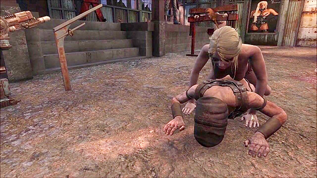 Fallout 4 girl Miko uses big strapon to peg her friend